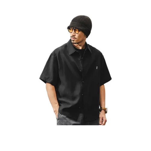 JIELEINUO Черные Мужские Рубашки