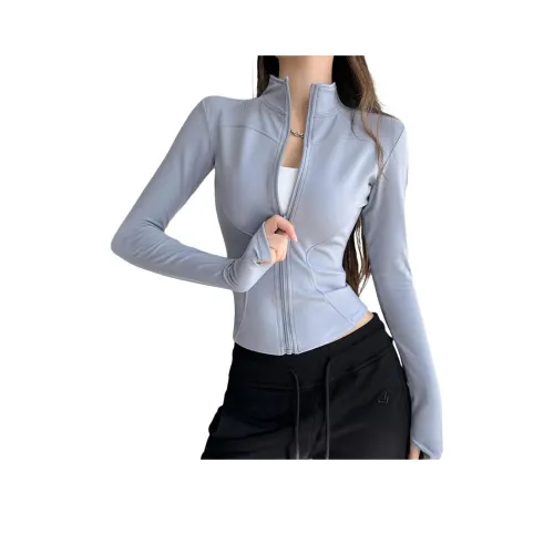 GUAILILUOLI Синий Женская Куртка для Йоги