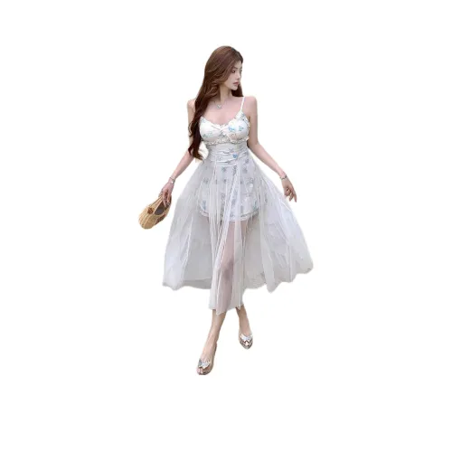 Абрикосовый зеленый Женские Слиплатья