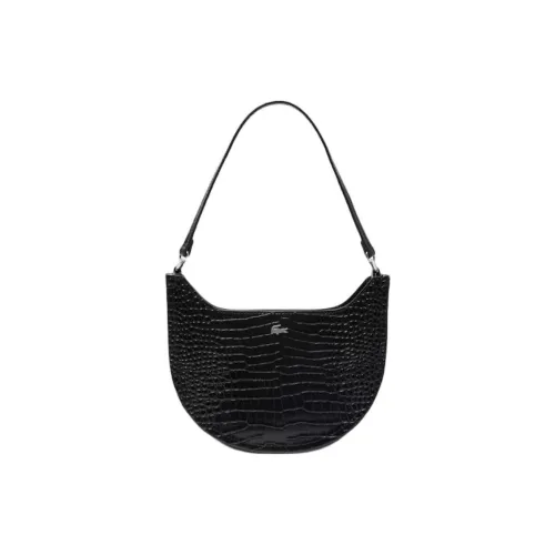 LACOSTE Сумка через плечо из коровьей кожи маленькая сумка женская черная