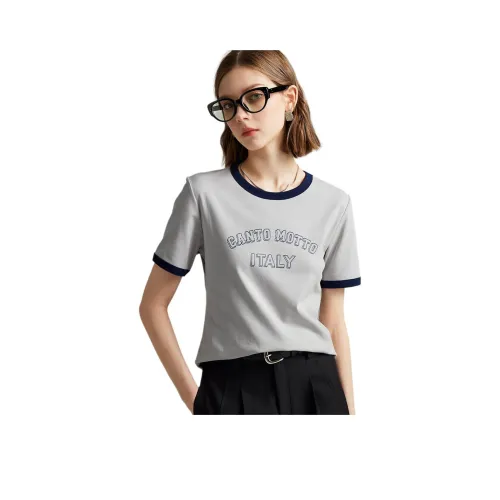 WUDAO T-рубашка Женская Дымчатый Серый