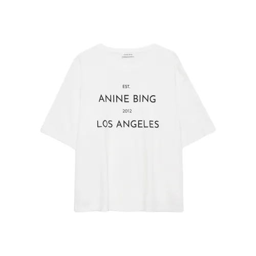 ANINE BING Сливочный Женские Футболки