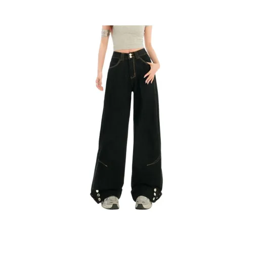 BEAR UNION Женские джинсы черного цвета