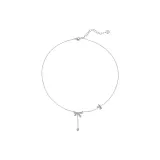 Ожерелье с кисточкой в форме бабочки - серебряное