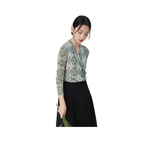 MIHUANG Зеленые Женские Футболки