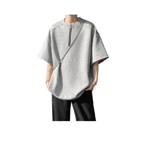 JIARONG Модный бренд Топ Свободный крой Полу-рукавная рубашка Унисекс