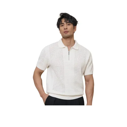 ZINGCHEN Белая Мужская Рубашка Поло