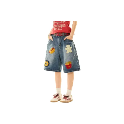 SOCKKEY Синий Унисекс Джинсовые шорты