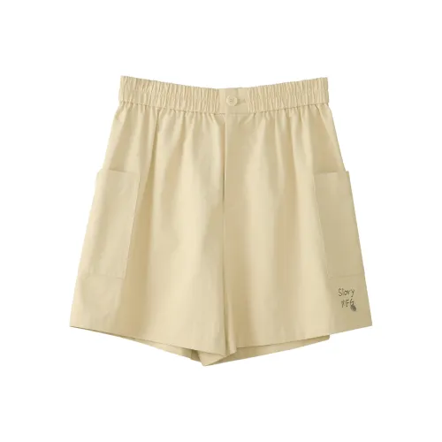 Fstudio Летний Корейский стиль Повседневный Вышивка 100% хлопок Универсальный Повседневные шорты Женские