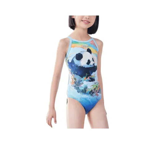 ZOKE Детский купальник орхидея основа многоцветный панда цветочный дизайн для детей 3-7 лет