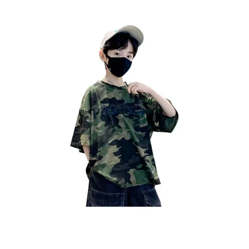 KAERFEITE Армейский зеленый Детские рубашки