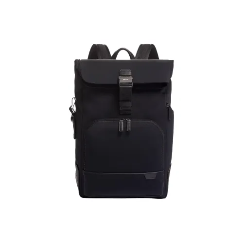 TUMI Ткань с кожаными вставками рюкзак мужской черный