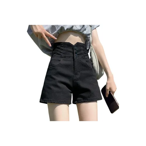 YEARNED Черные Женские Джинсовые Шорты