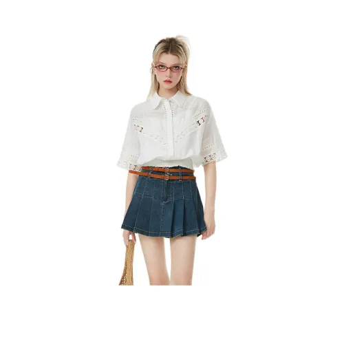 JORYAweekend Джинсовые короткие юбки Женские Синие