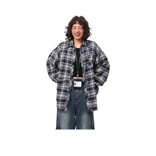 YEARNED Синие Женские Рубашки