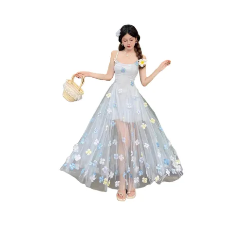 HTHK Синий Женские Слип-платья