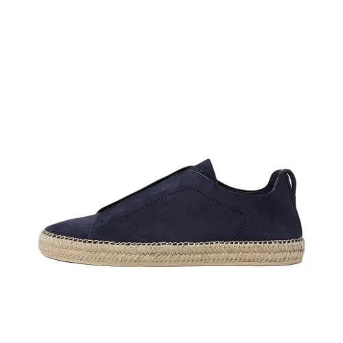 Ermenegildo Zegna Triple Stitch Espadrilles Dark Blue Men's