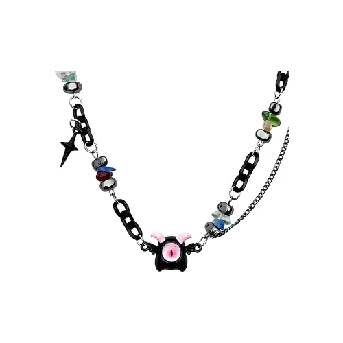 FOREVER MELODY Титановые стальные ожерелья унисекс черного цвета