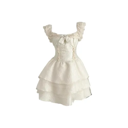 GRAYISMOON Короткое платье с короткими рукавами женское