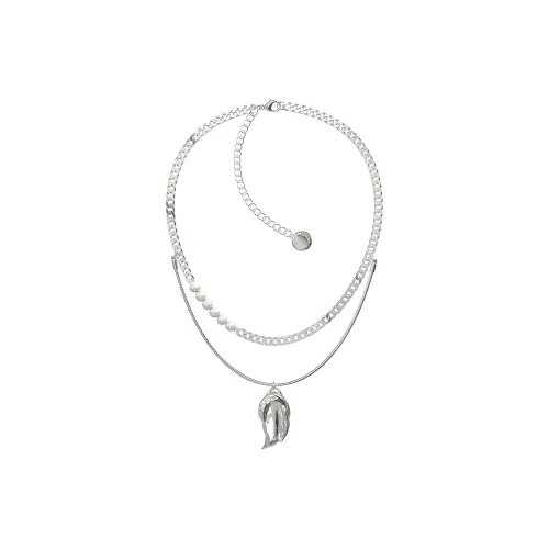 WEALTHYBOO Ожерелья из меди с покрытием из белого золота женские