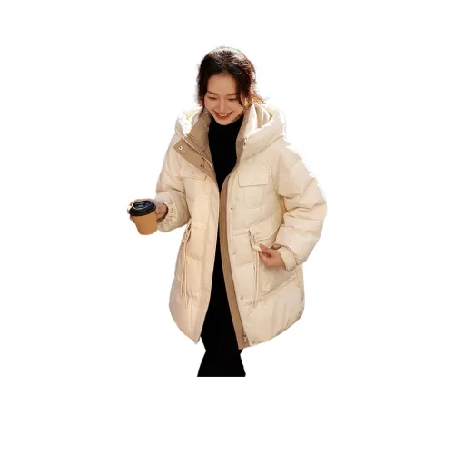 Mo Han Yi Mei Пуховик Женские Экрю