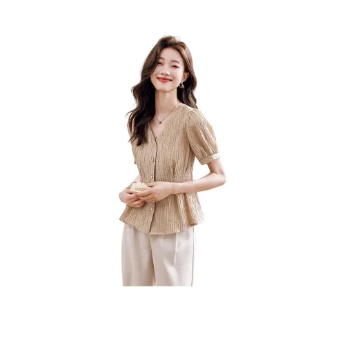 Mo Han Yi Mei Рубашка Женская Абрикос