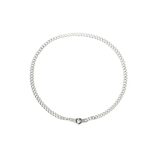 AKAK Титановые стальные ожерелья унисекс серебристо-белый