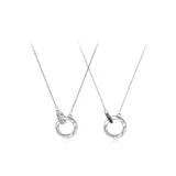 Мобиус Ожерелье (Серебристый / Черный Парный Набор)