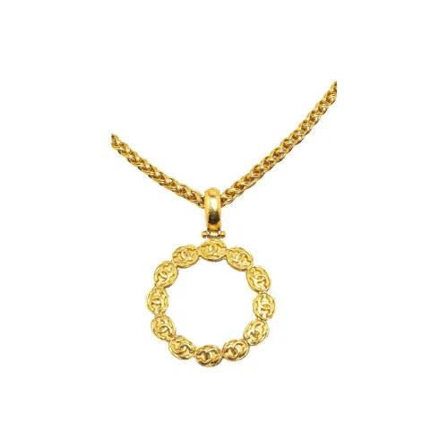 CHANEL COCO Золотое Покрытие Ожерелья Женские Золото