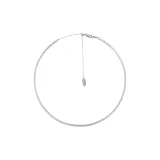 Однослойный серебряный, 45 см (включая 10 см удлинительную цепочку) - ширина 2,4 мм