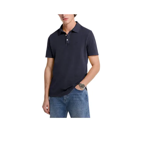 MICHAEL KORS Темно-синяя мужская поло рубашка