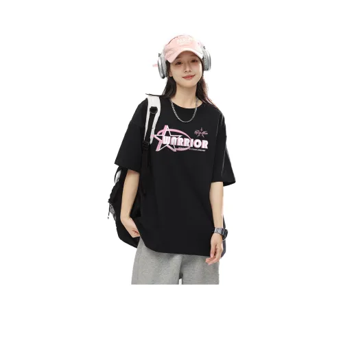 Warrior Laugh series Рукав с спущенным плечом T-рубашка Женская