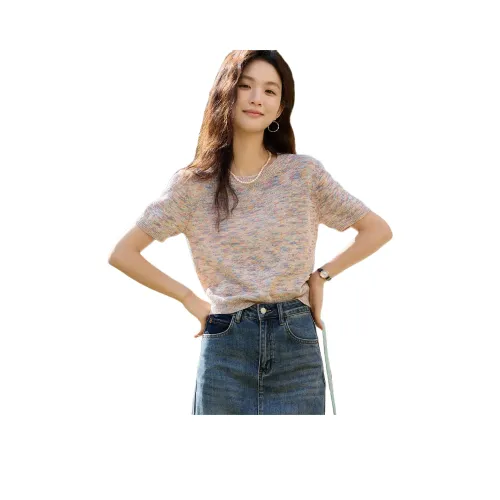 【Dme】 Трикотаж Женский Персиково-Розовый