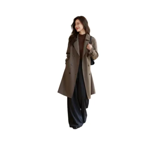 Mo Han Yi Mei Тренчкот Женские Кофе