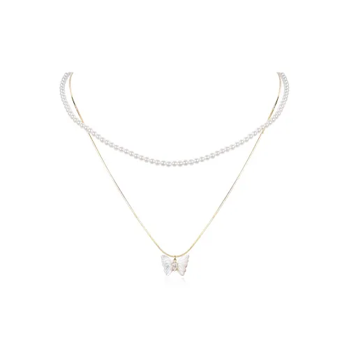 Floating Joy Сплав Искусственная жемчужина Ожерелья Женские