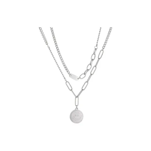 FOREVER MELODY Ожерелья из титанового сплава Женское серебро