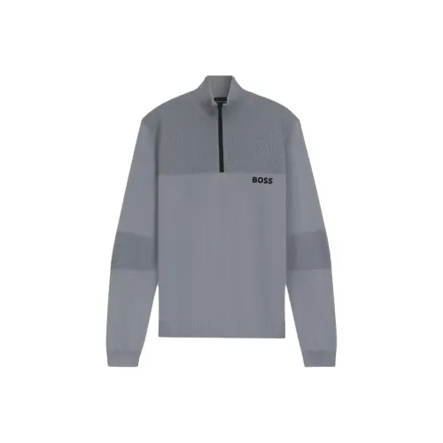 Hugo Boss Темно-серый Мужской Трикотаж