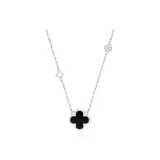 Элегантное ожерелье "Клевер" (черное)