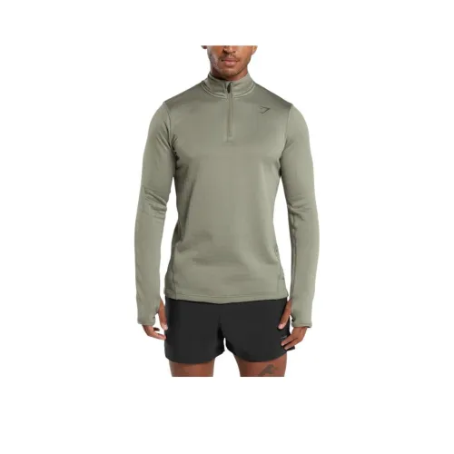 GYMSHARK Спортивная куртка мужская лен коричневый