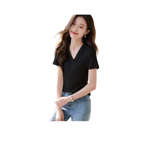Mo Han Yi Mei T Рубашка Женская Черная