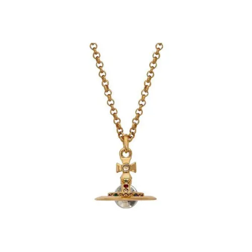Вивьен Вествуд New Petite Orb Brass Necklaces Женские