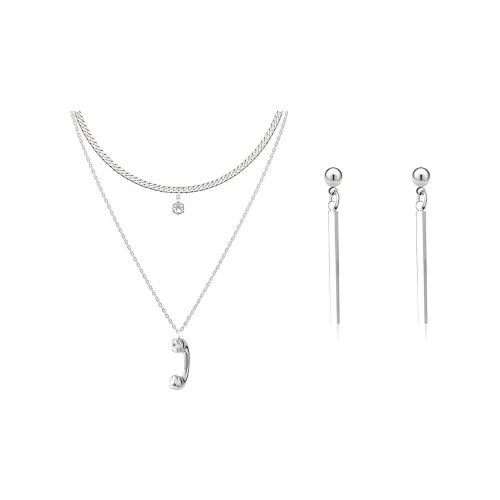 YURITAN Ожерелья Silver Unisex