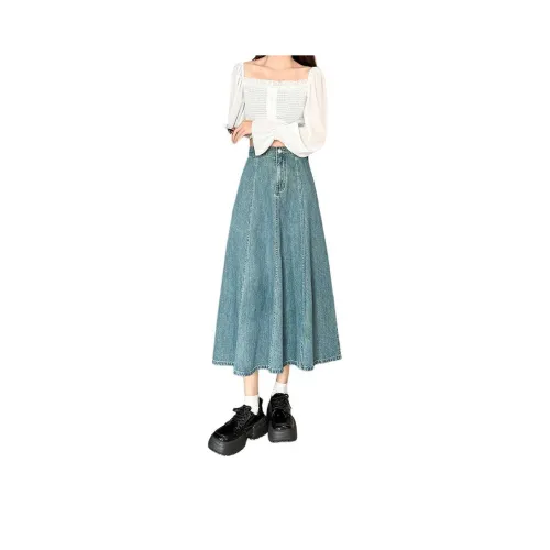 YINLEI Деним Длинная Юбка Женская