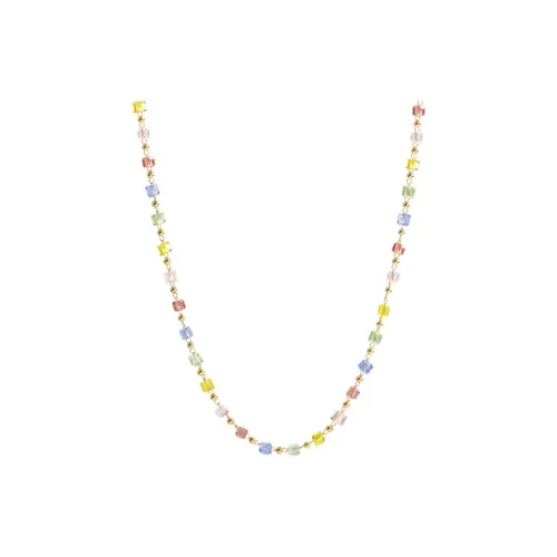 COKKCO Искусственный кристалл Ожерелья Женские