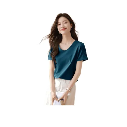 Mo Han Yi Mei T Рубашка Женская Павлин Синий