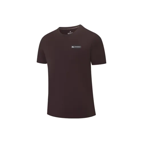 XTEP ZONGXUNXILIE Бег T-Shirt Мужской Темно-красный Коричневый