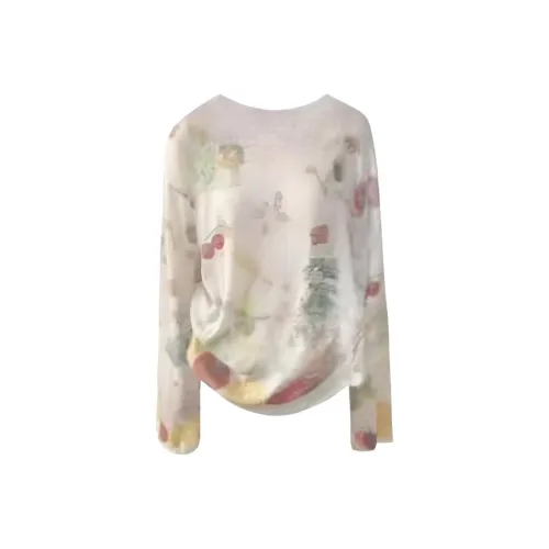 COMMA GIRL Белый топ Женский Трикотаж