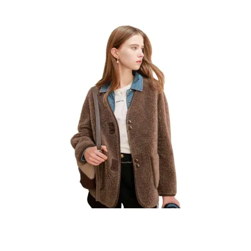 3COLOUR Velvet Feel Куртка Женская Кофейного цвета