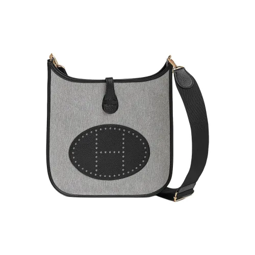 HERMES Evelyne Холст Сумка через плечо Сумка на плечо Женская Бежевая