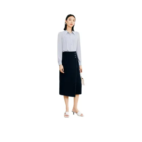 Yan Domain Рубашка Женская Светло-Синяя